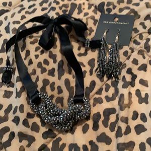 High fashion choker and earrings